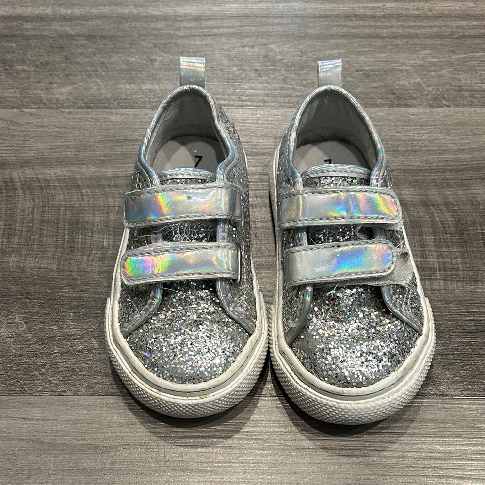 Wonder Nation Silver Glitter Sneakers